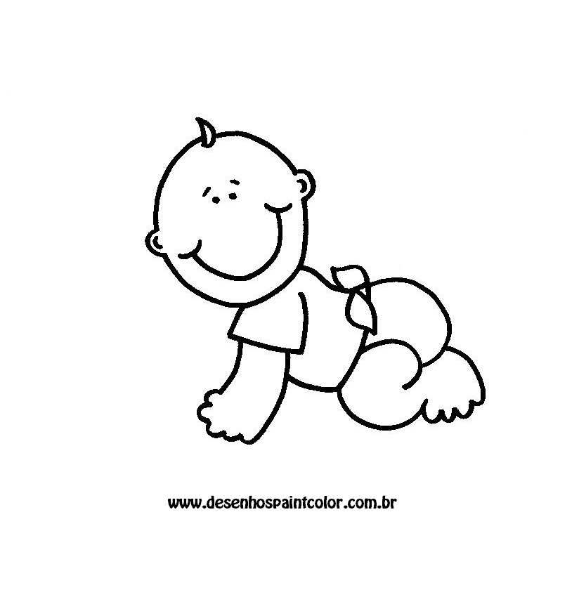 Pintando e Colorindo : desenhos de bebês para colorir