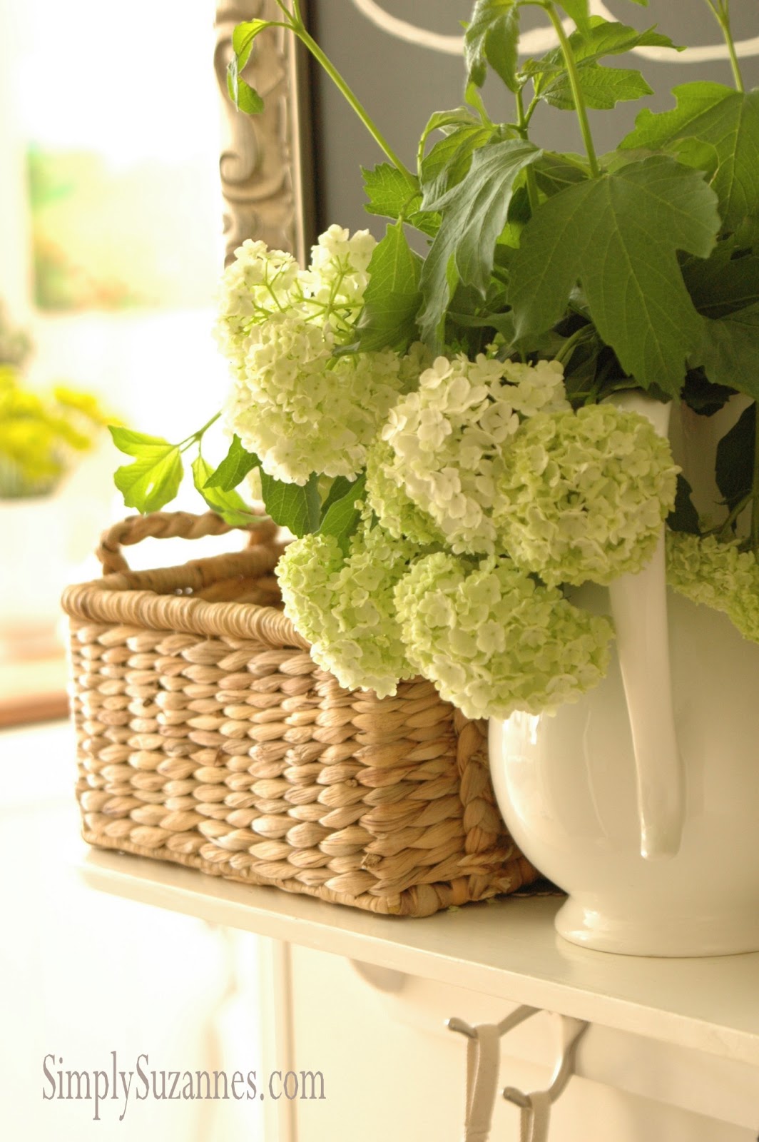 Simply Suzanne's AT HOME my "catchall" corner makeover