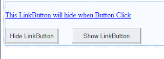 asp.net LinkButton Control Show or Hide Example