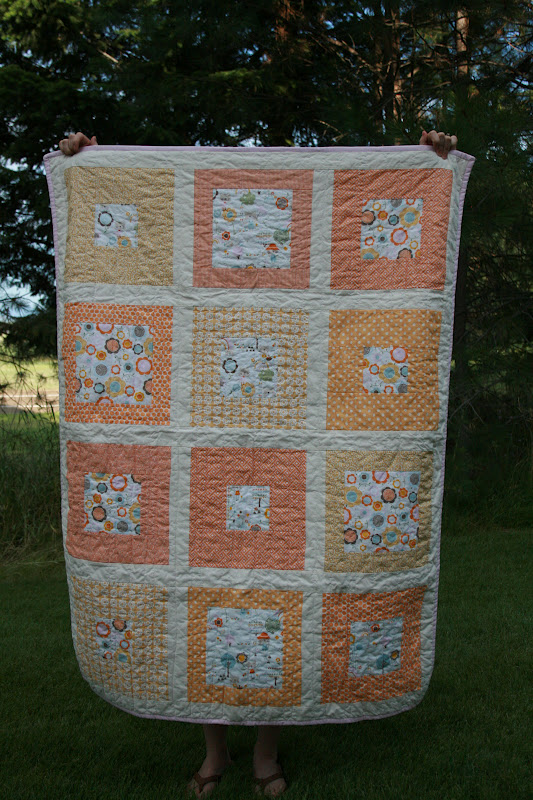 leedle deedle quilts Summer Quilts Soft Orange Squares