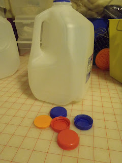 milk jug caps poker chips