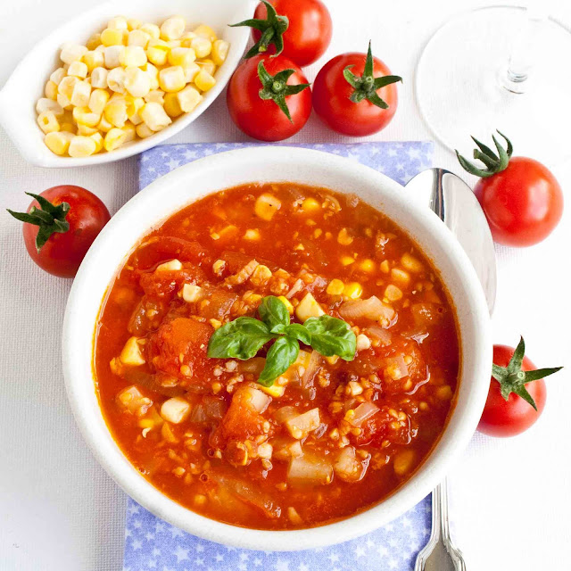 FOODjimoto Tomato Corn Chowder