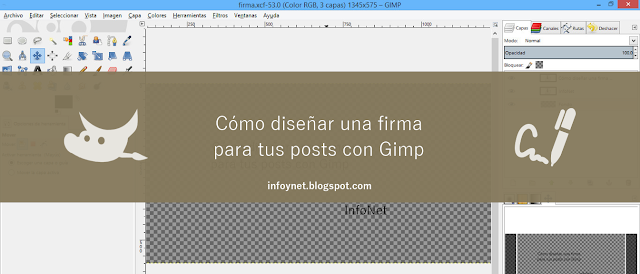 Cómo diseñar una firma para tus posts con Gimp