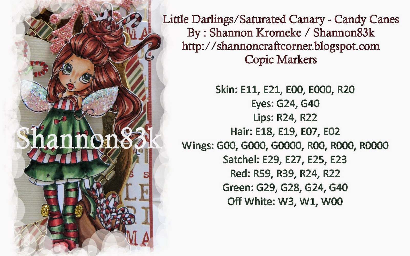 Little Darlings Saturated Canary CANDY CANES Clear Stamp