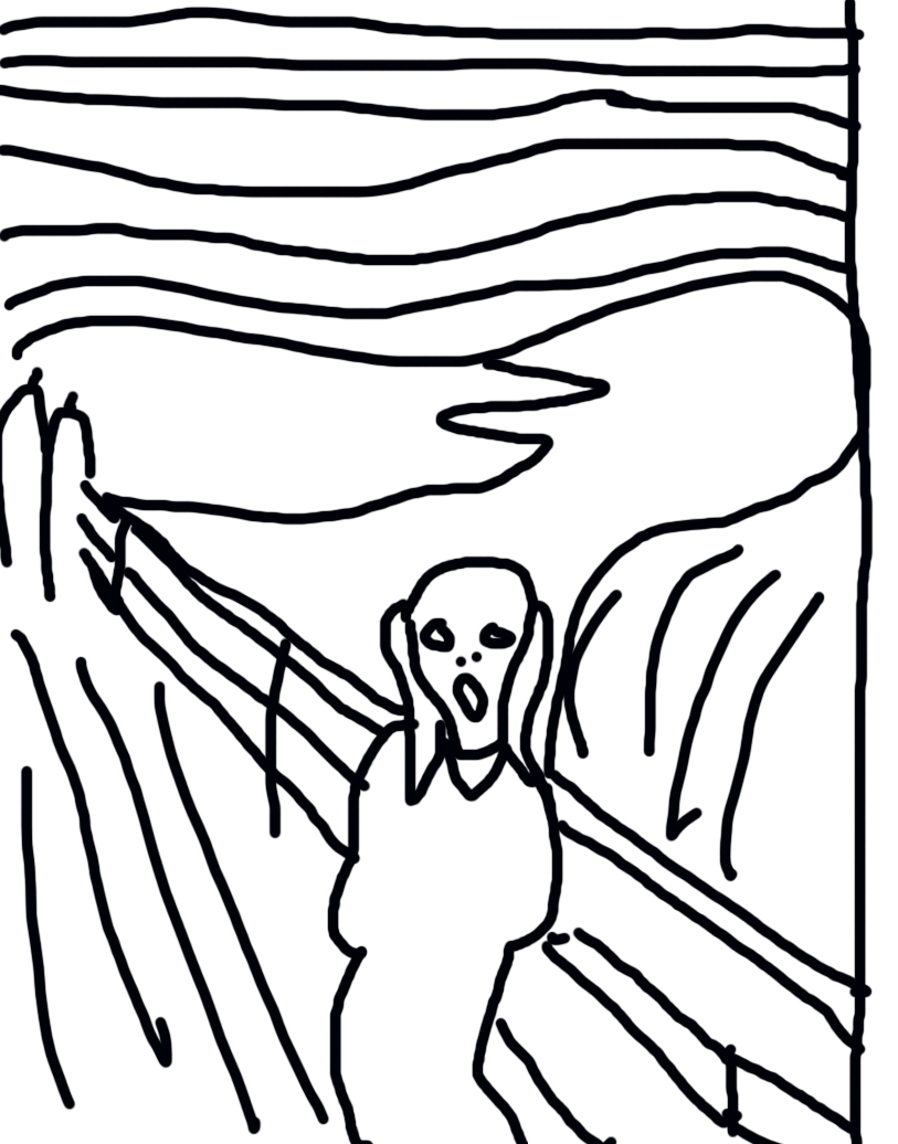 Munch The Scream Coloring Page Coloring Pages