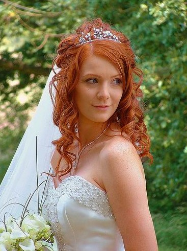 Wedding Hairstyles For Red Hair. Lovely Half Up Half Down Hair