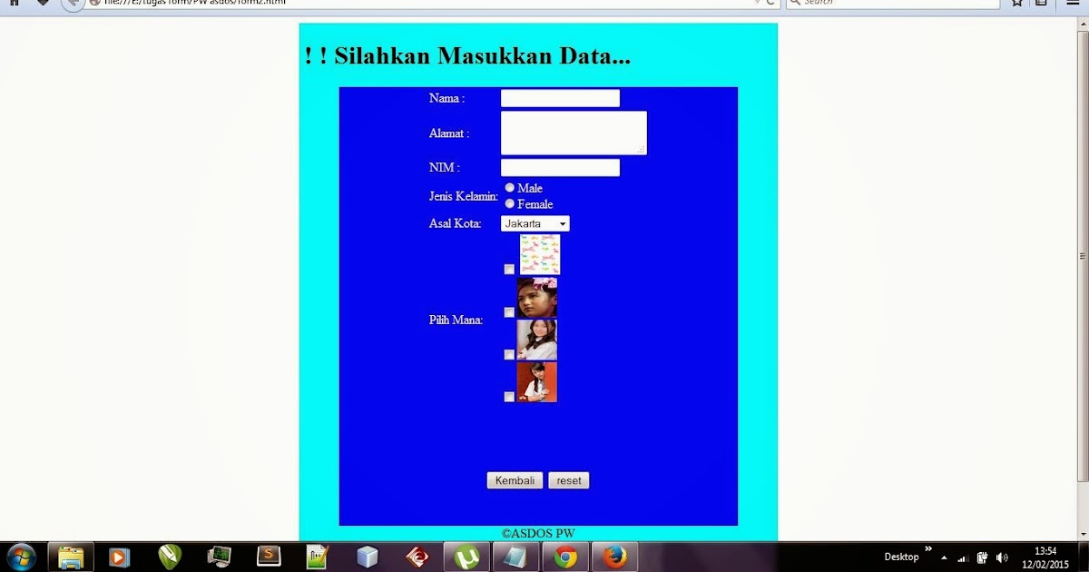 Dunia itu UNIK Tugas Form [PWO]