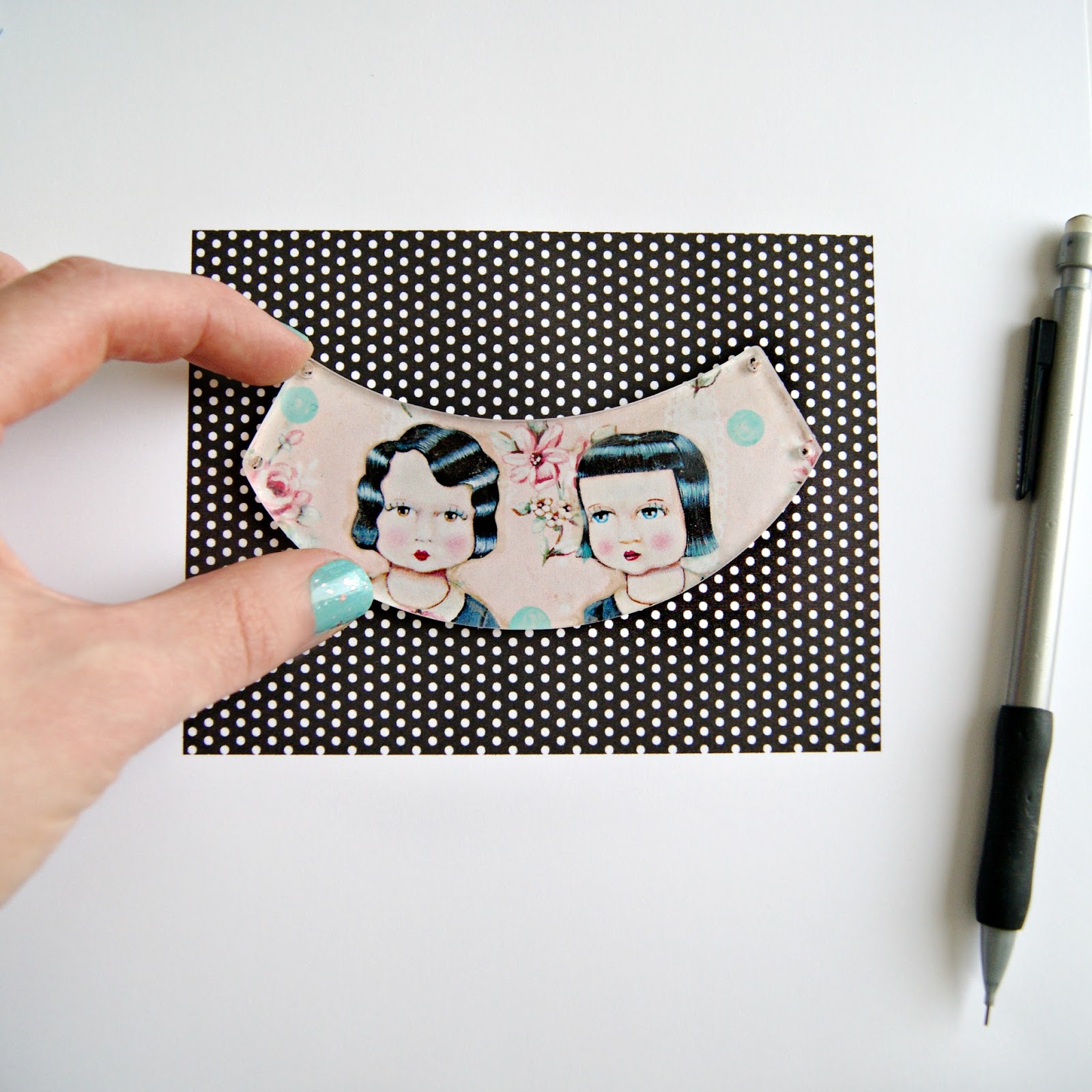 Mixed Media Collage Necklace (using Jewel Pop elements) Everyday is a