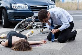 Accident - cyclist with car
