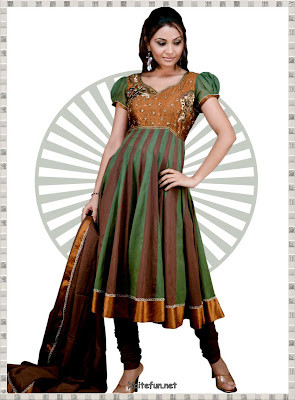Anarkali Umbrella Frock Dress With Churidar Pajama
