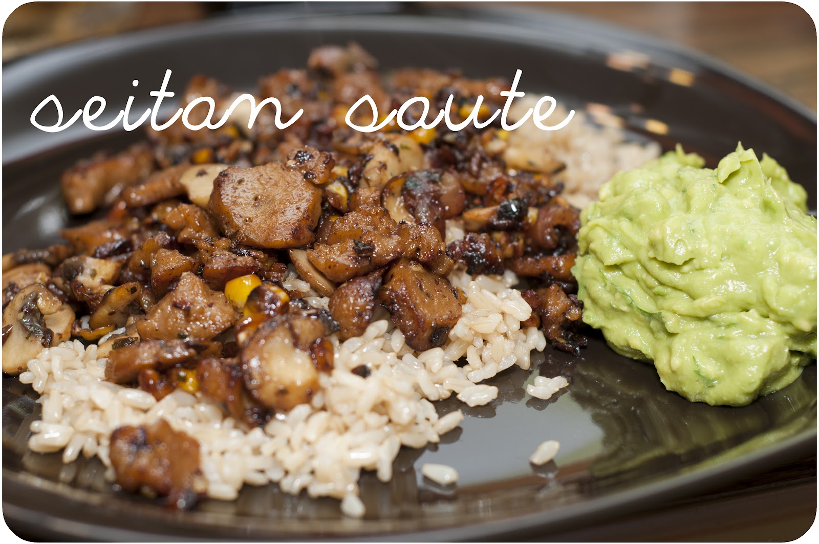 applesauce for eggs seitan saute {burrito style}