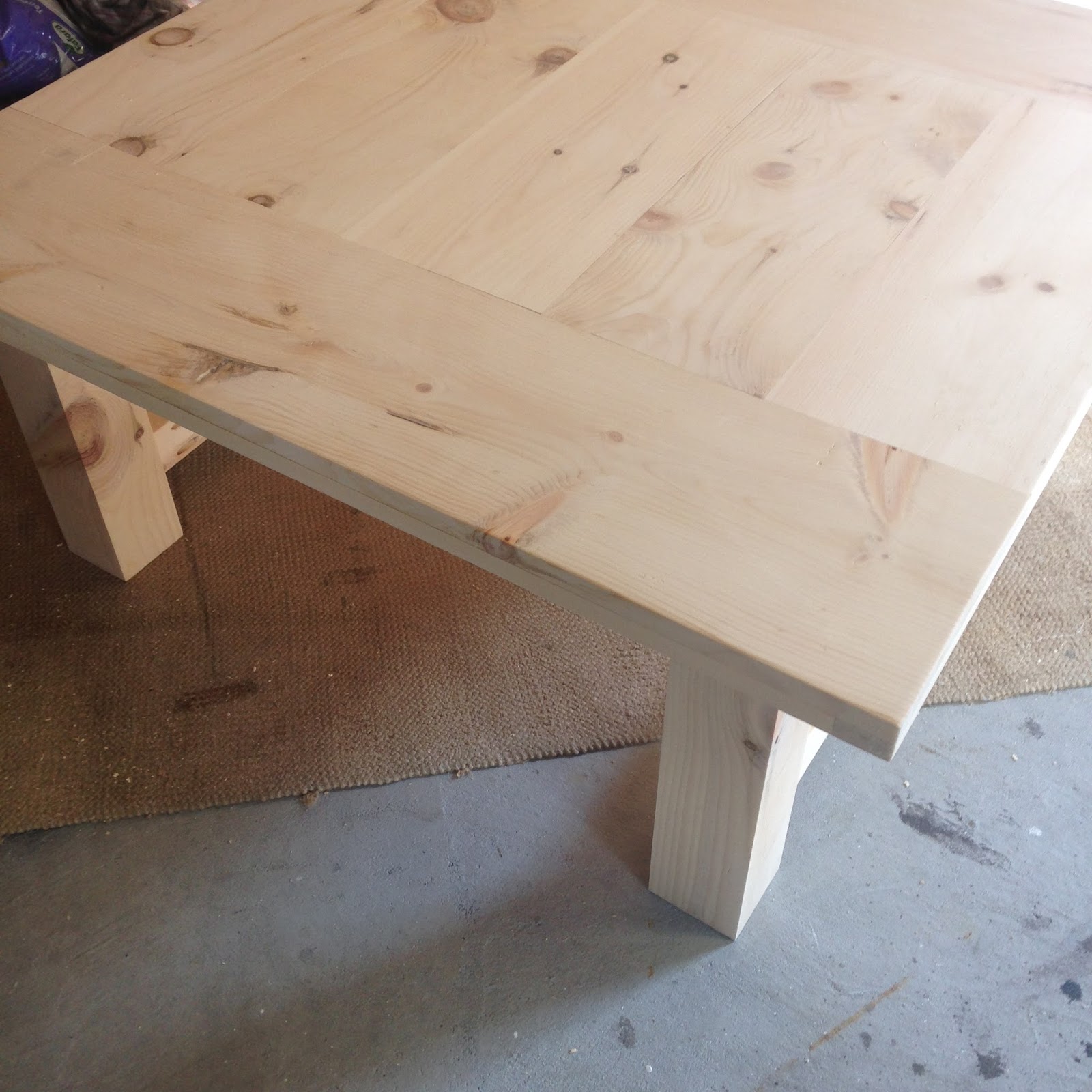 White Wood Grayson square coffee table