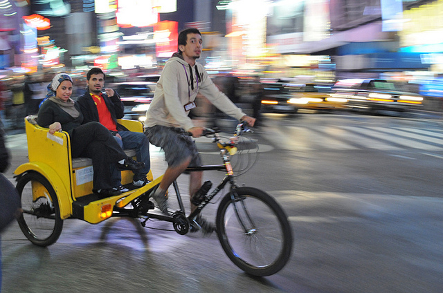 Conhecendo Nova York de pedicab
