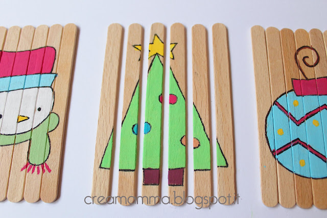 DIY Puzzles for Advent Calendar Christmas Craft