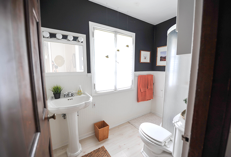 Before and After DIY Modern Bathroom Renovation