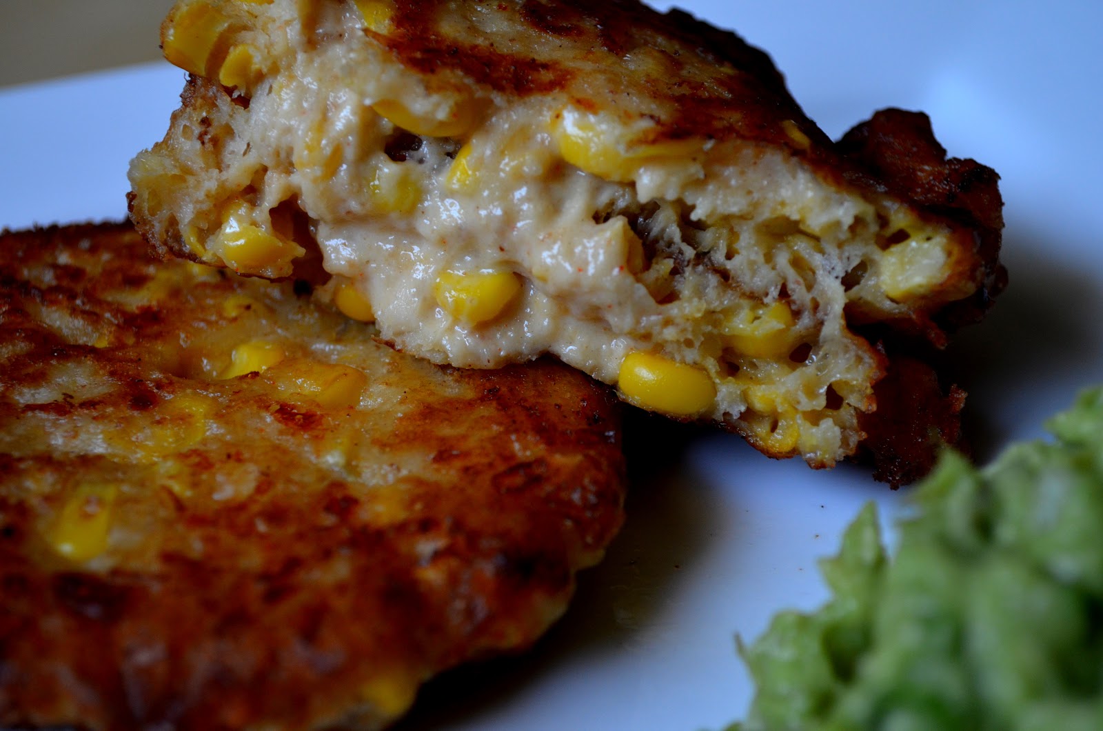 For the Love of Dessert Cheesy Corn Cakes with Guacamole