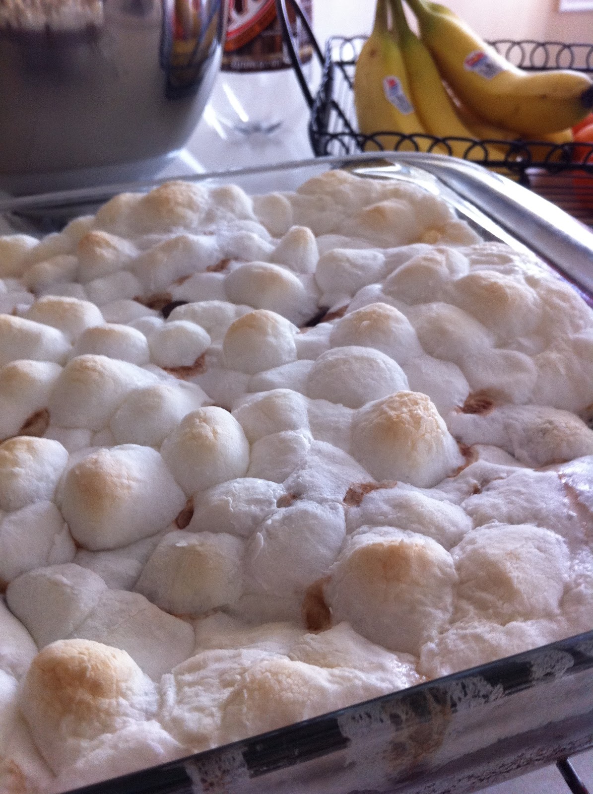 Dinner Time Ideas Marshmallow & Chocolate Chip Topped Brownies