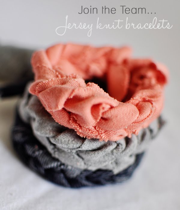 *One Domestic Darling... Jersey Knit Bracelets