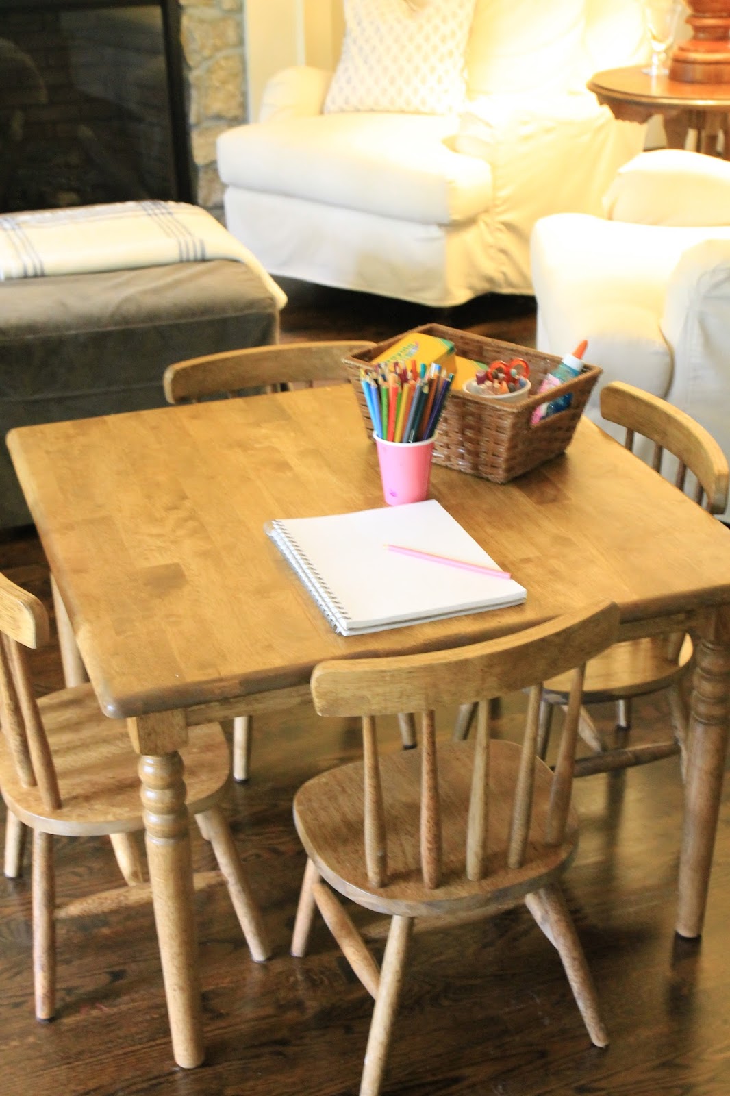 Jenny Steffens Hobick Finishing an Unfinished Kids Table & Chairs