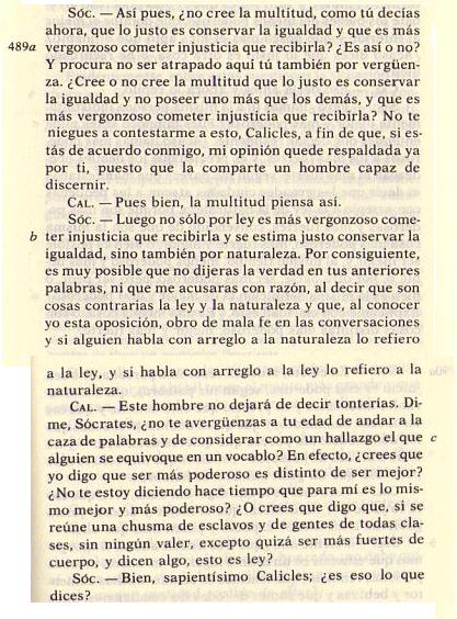 FILOSOFIA PARA LA BUENA VIDA: TEXTOS: Sócrates y Calicles discuten
