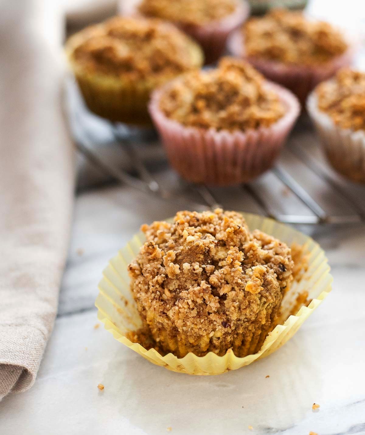 Grain-free Coffee Cake Muffins | acalculatedwhisk.com