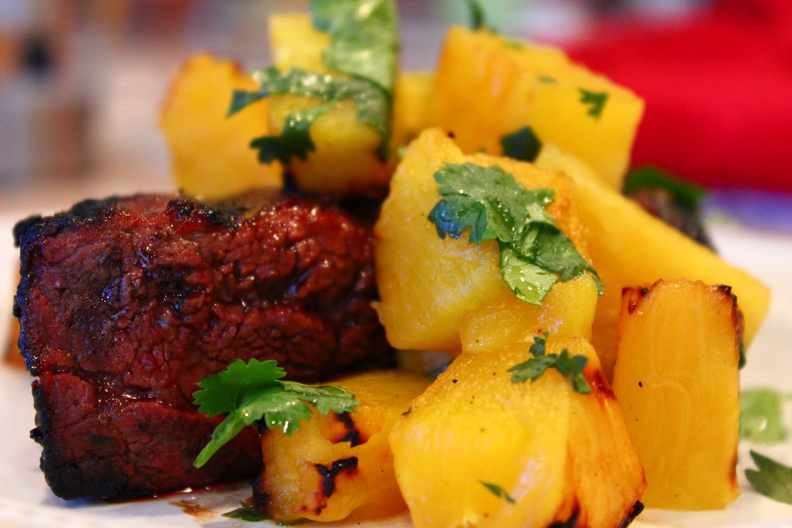 Primal Bites Teriyaki Boneless Beef Ribs w Grilled Pineapple Salsa