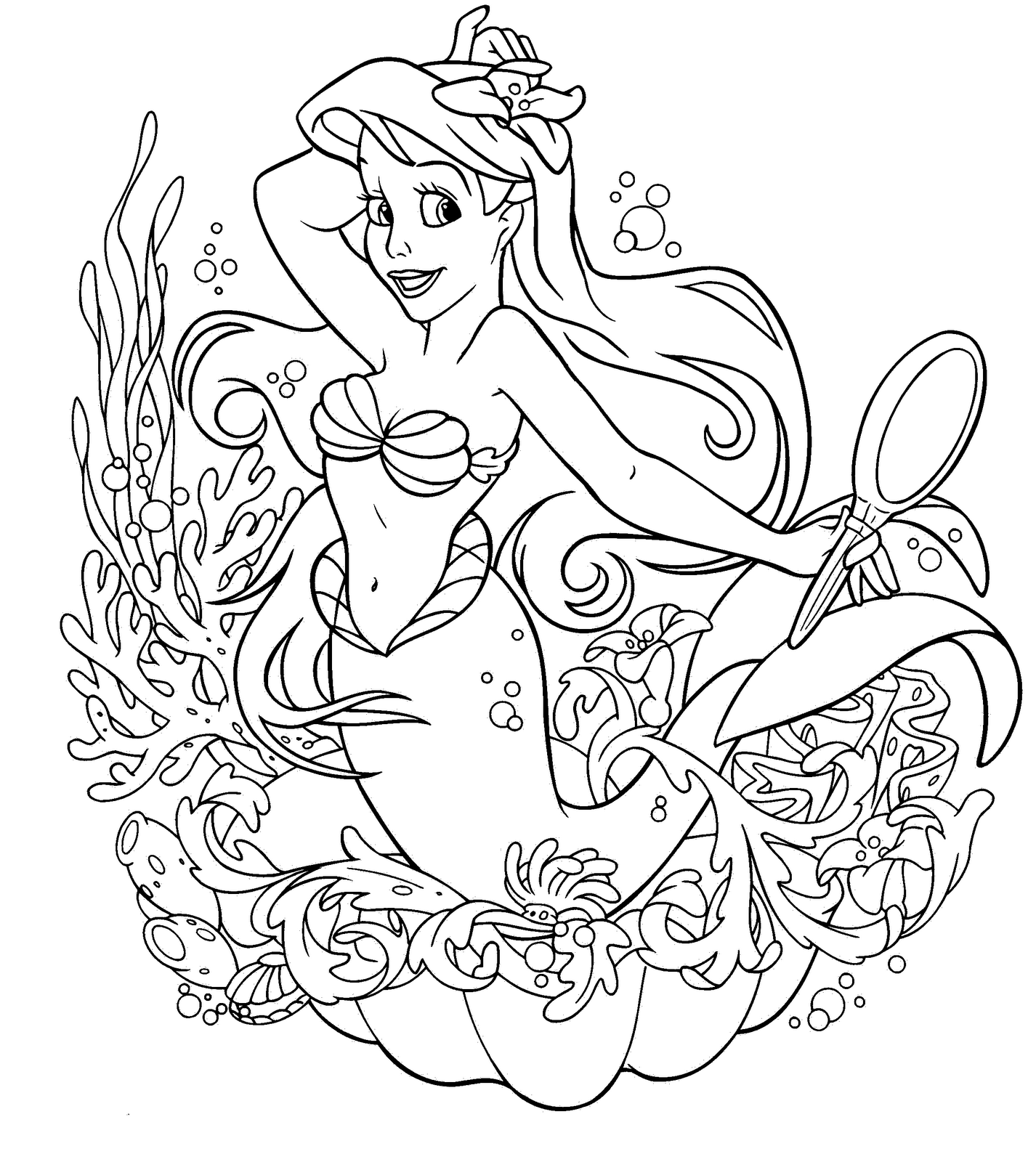 Ariel Disney Little Mermaid Coloring Page Unfortunately I Only Found This One If Youve Another Please Share Or Leave Comment