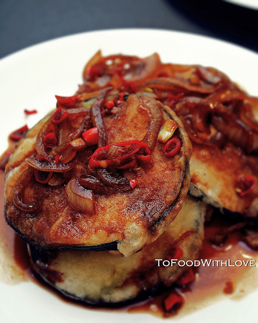 To Food with Love Eggplant Fritters with Chilli and Sweet Soy