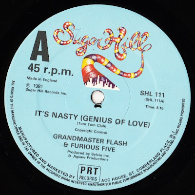 Grandmaster Flash & Furious Five – It's Nasty (Genius Of Love) / The Birthday Party (1982, VLS, 320)