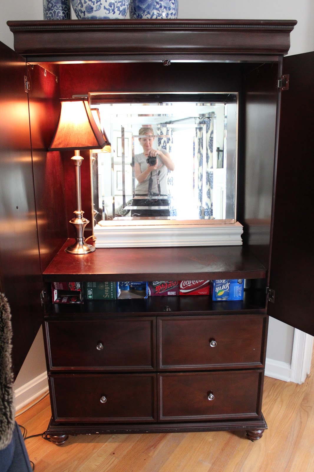 How I Turned My Armoire Into a "Bar"moire Southern State of Mind Blog