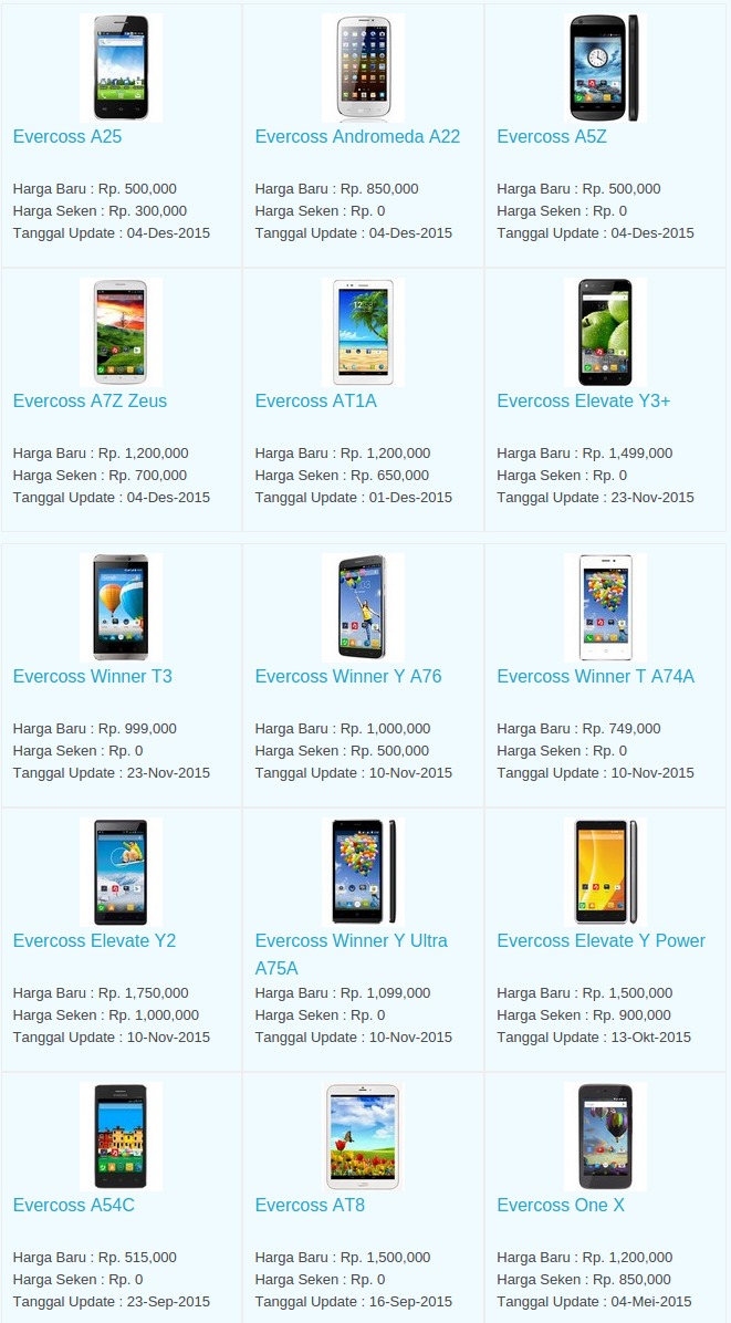 Daftar Harga Hp Cross Januari 2016 Daftar Harga Hp Cross Januari 2016
