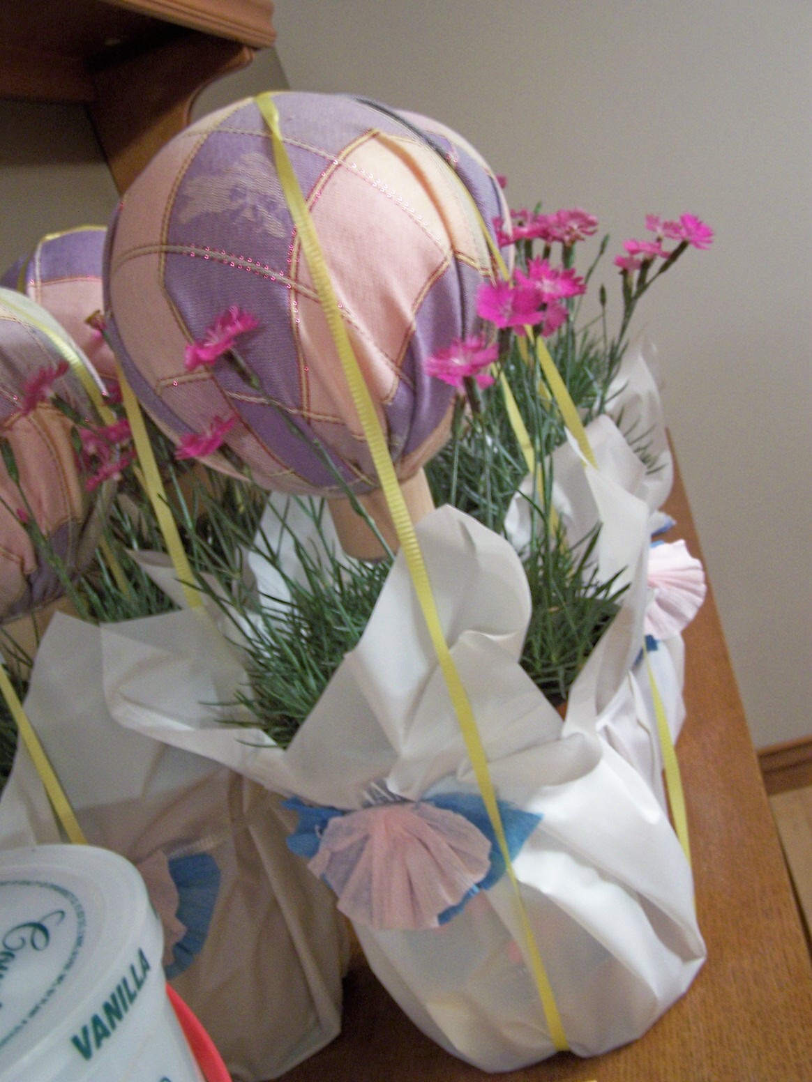 fabric centerpieces