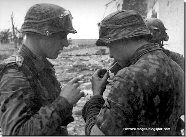 Waffen SS lieutenant smoke cigarette Camaraderie culture