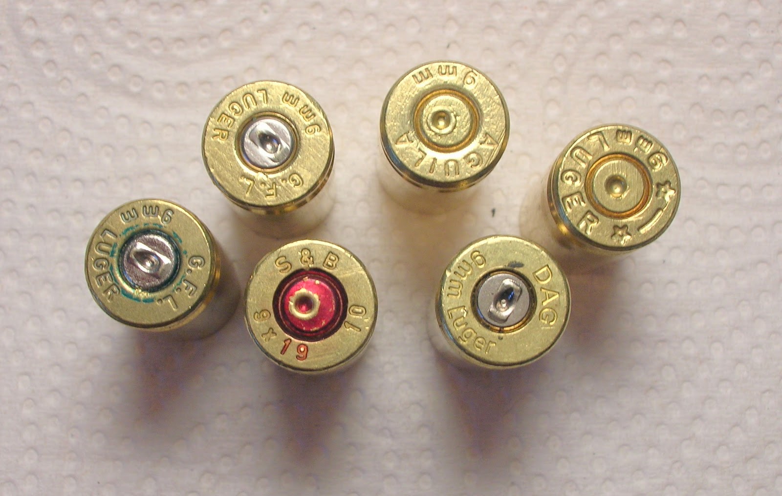 Pistol 9mm Bullets.