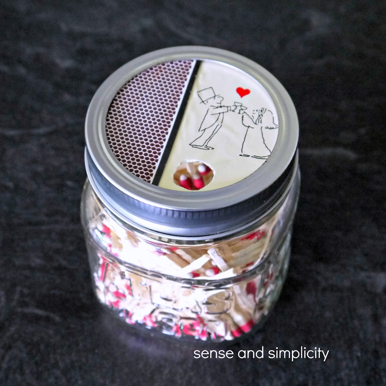 Sense and Simplicity Mason Jar Matchbox