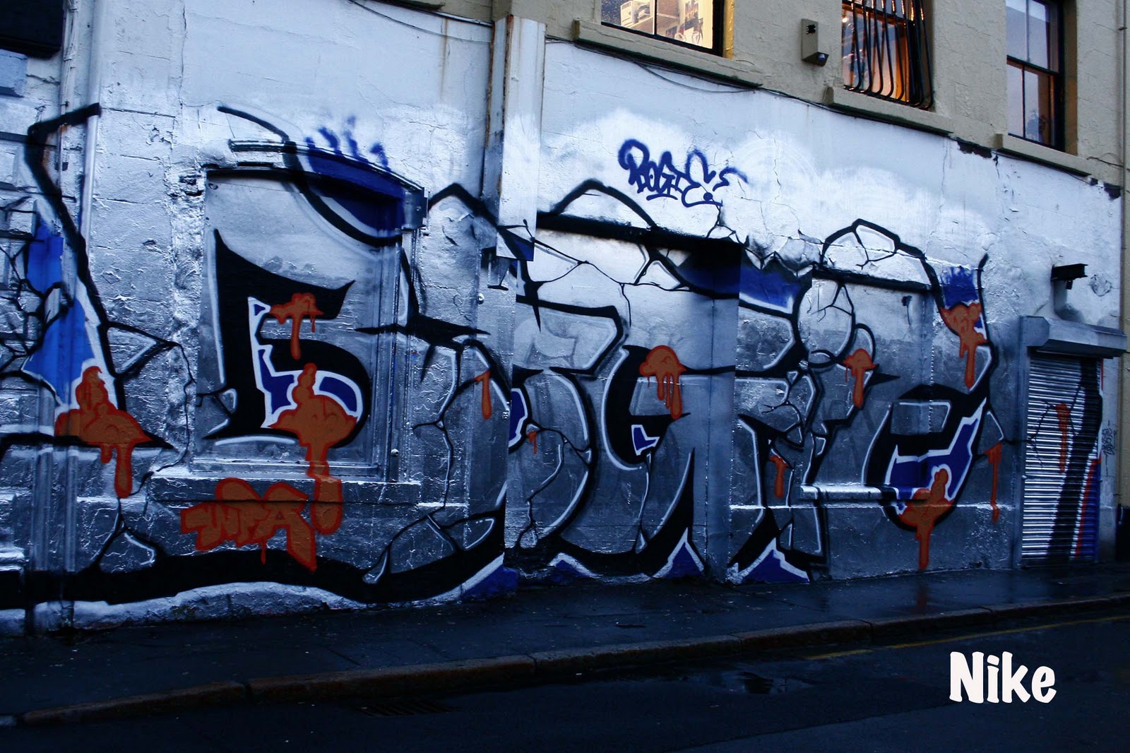 nike logo graffiti
