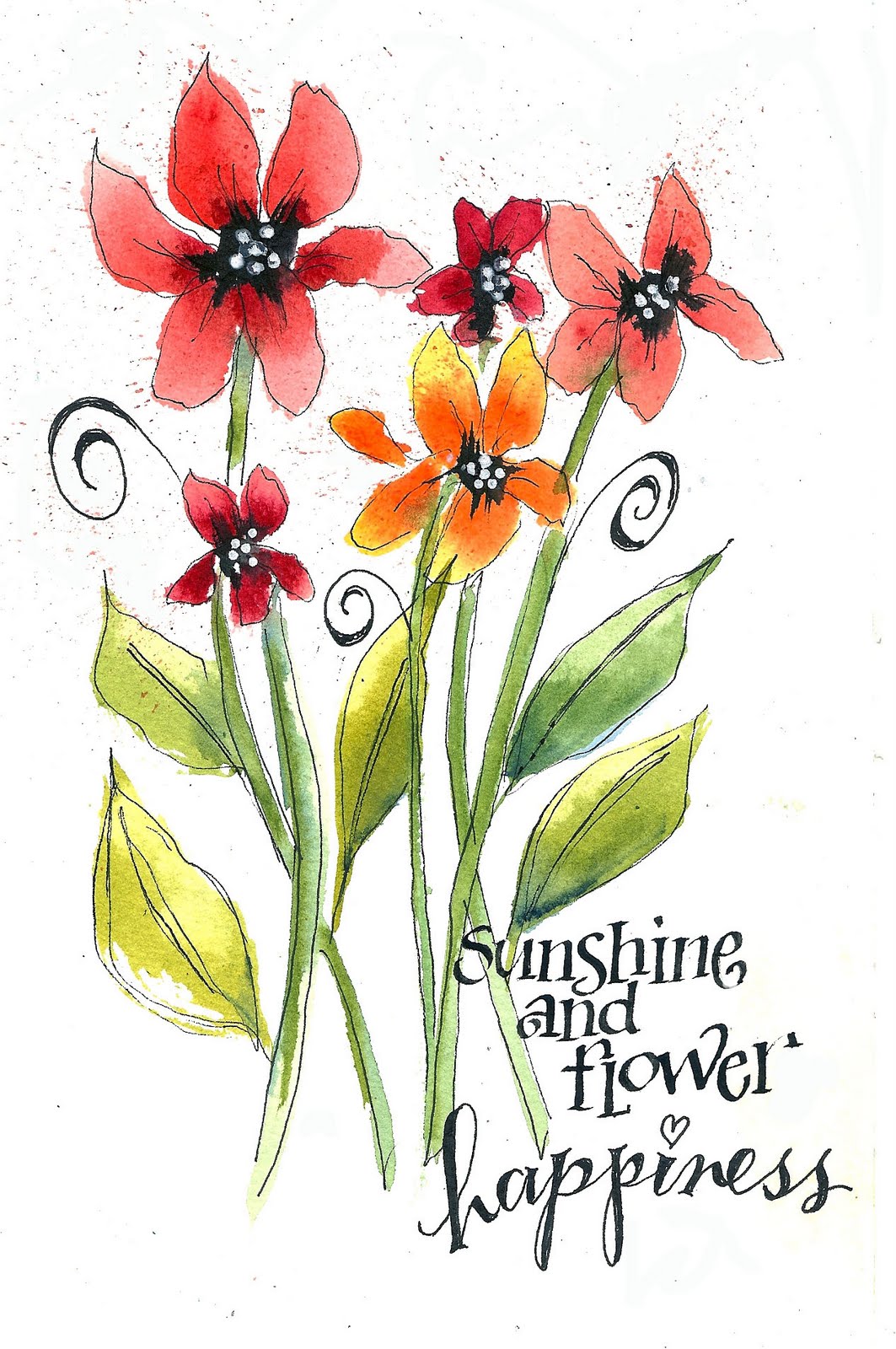 Art du Jour by Martha Lever Flower Happiness!