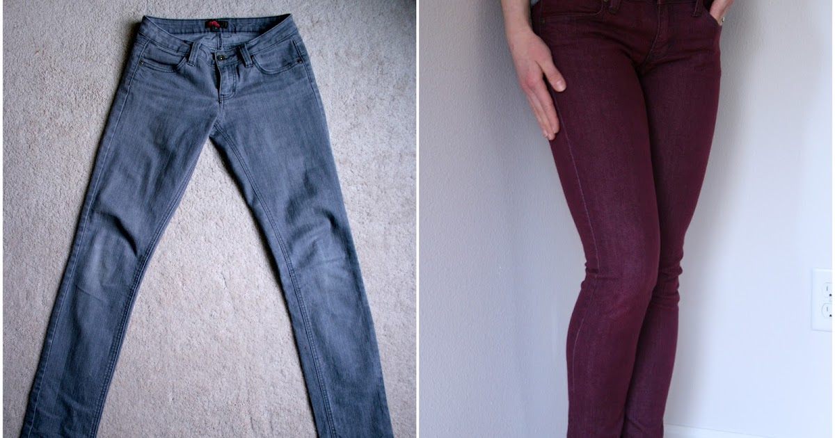 Totally successful Burgundy dyed jeans project / Create / Enjoy
