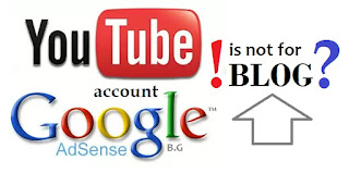 akun adsense yang didapatkan dari youtube tidak bisa dipasang di blog