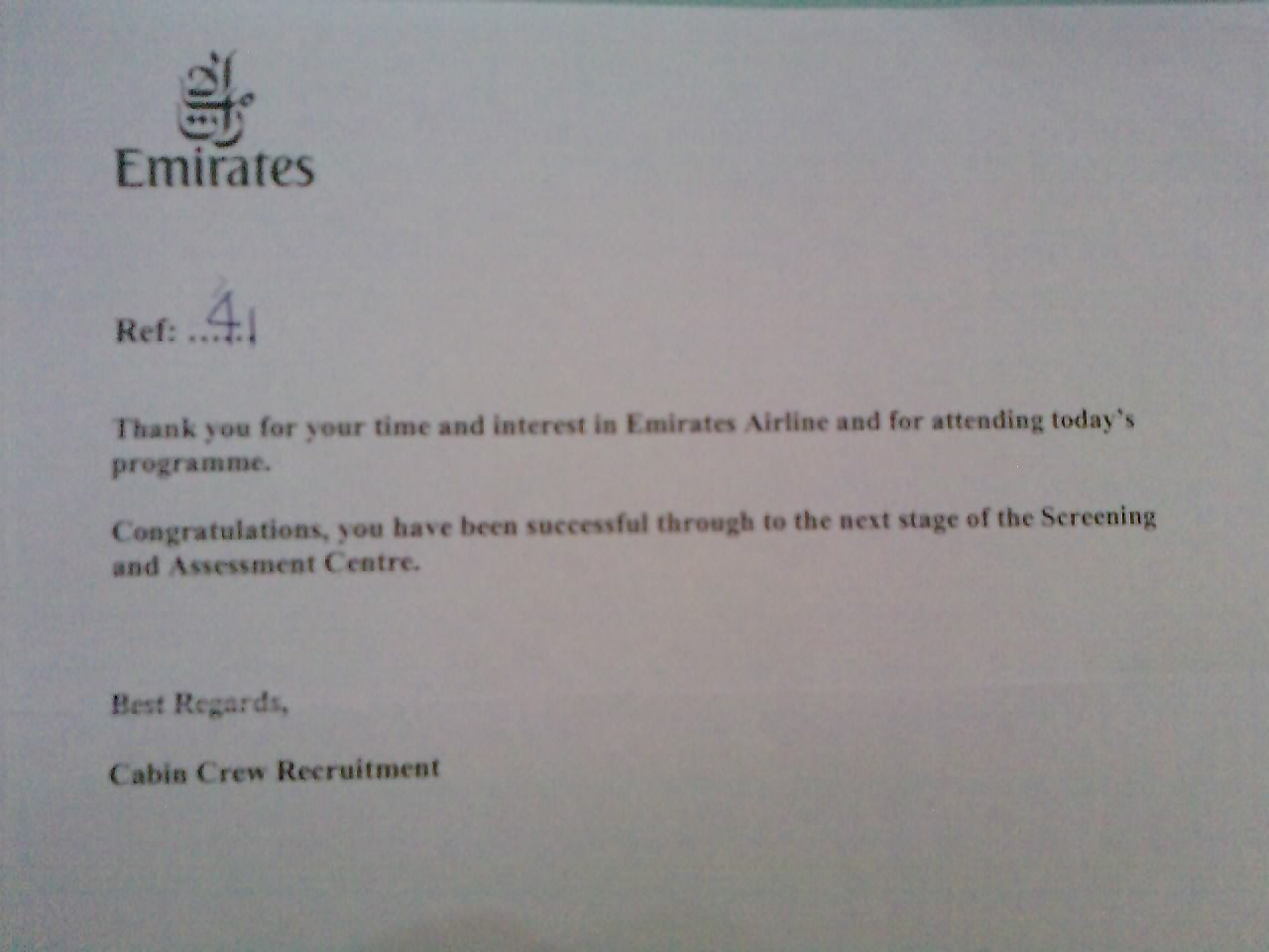 Emirates cabin crew english test image