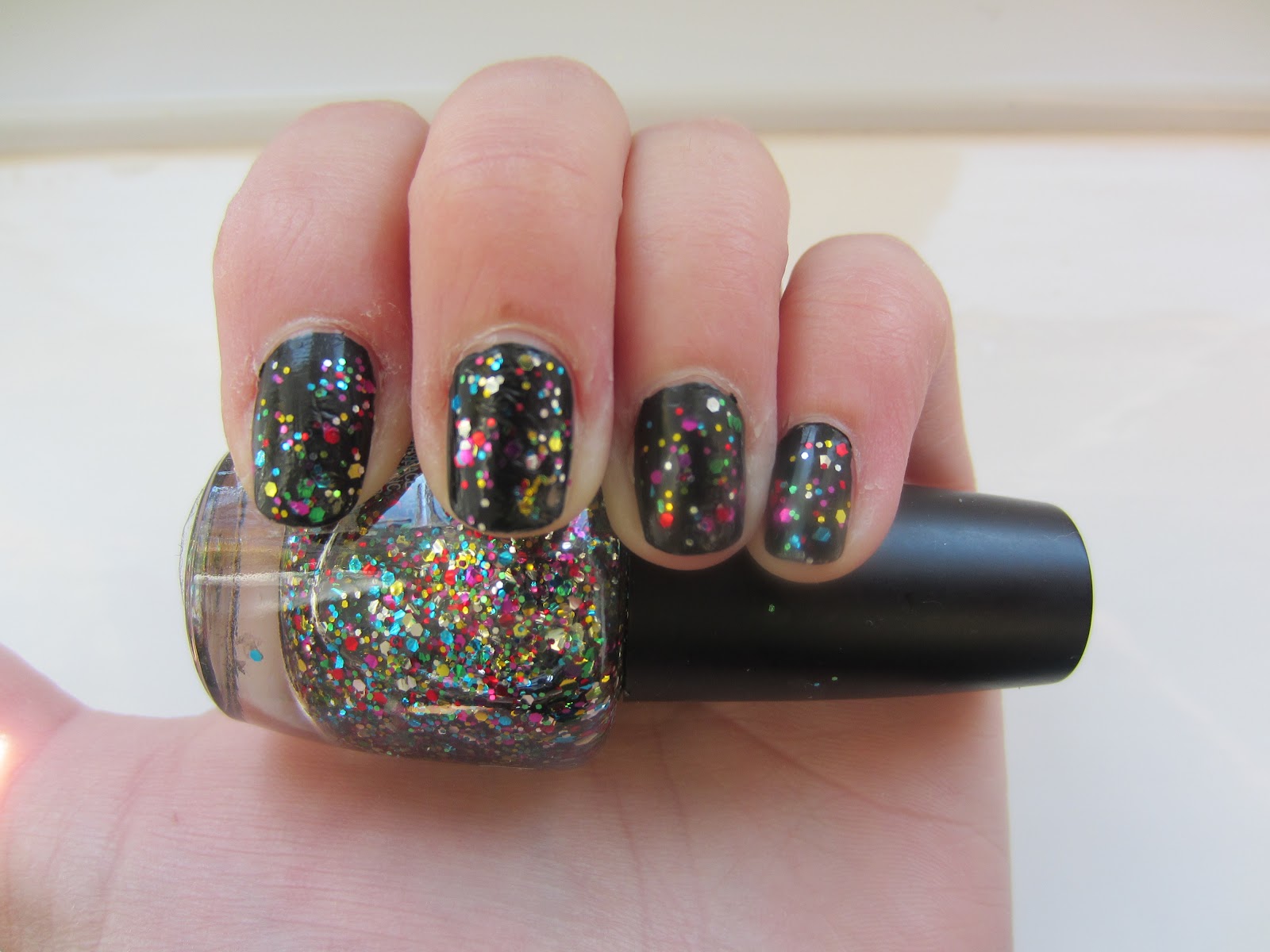 3. Glittery Panic at the Disco nails - wide 3