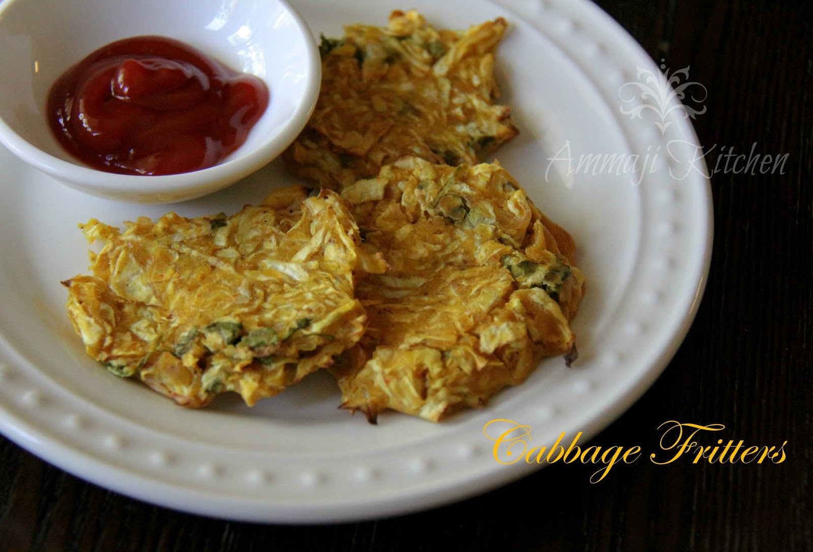 Cabbage Fritters Indian Food Recipes Ammaji Kitchen