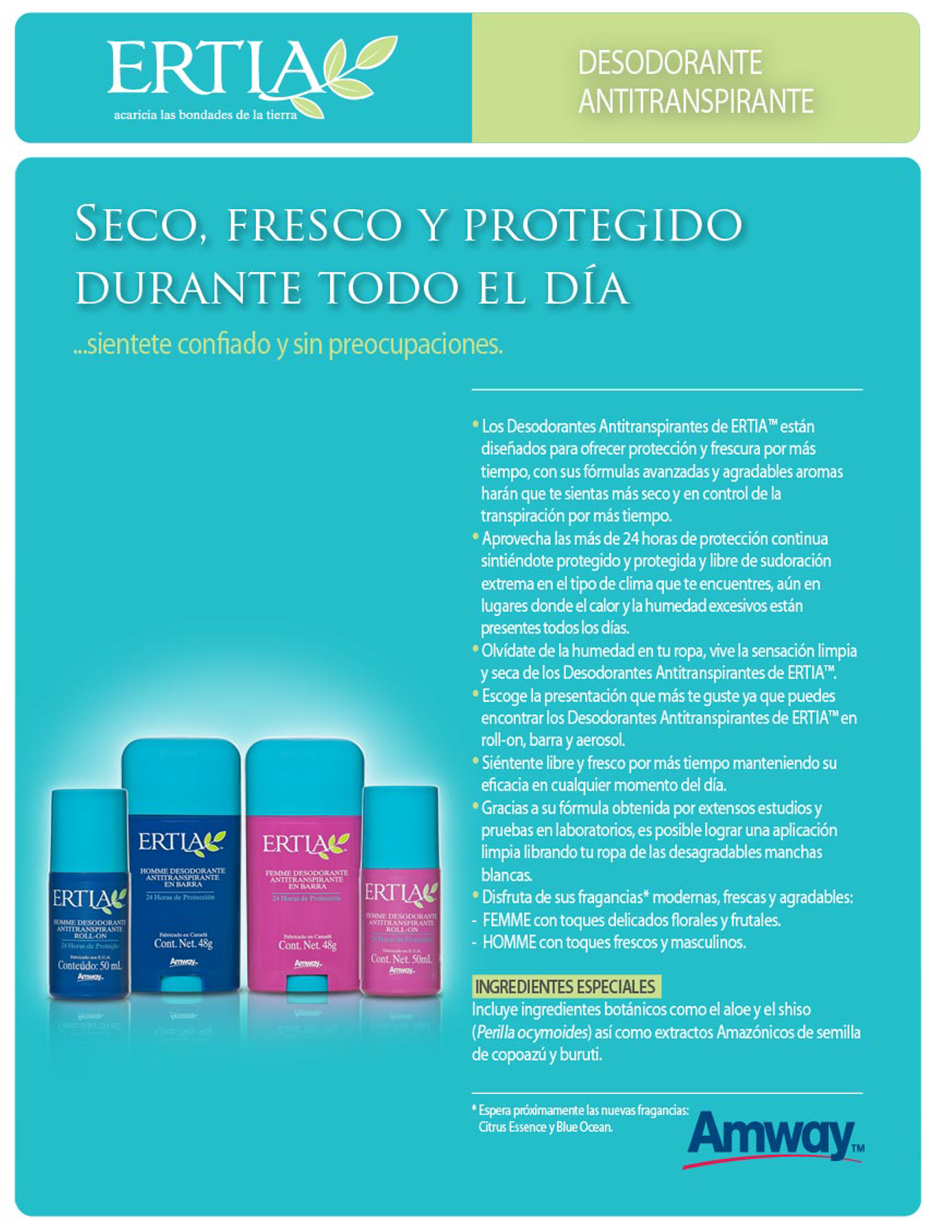 SOÑAR, EMPRENDER, LIDERAR E INNOVAR 2.6. CONOCE LOS PRODUCTOS ERTIA AMWAY
