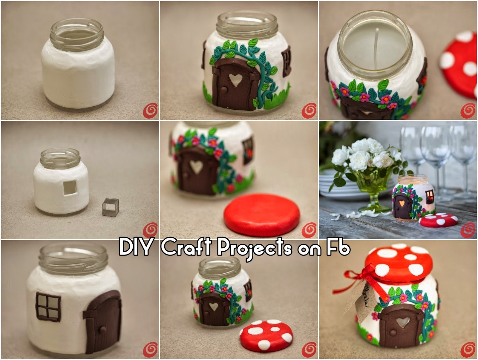 Glass Jar Mushroom House DIY Craft Projects