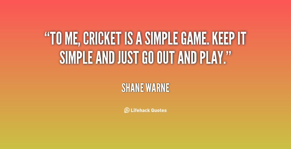 A cricket match essay quotes