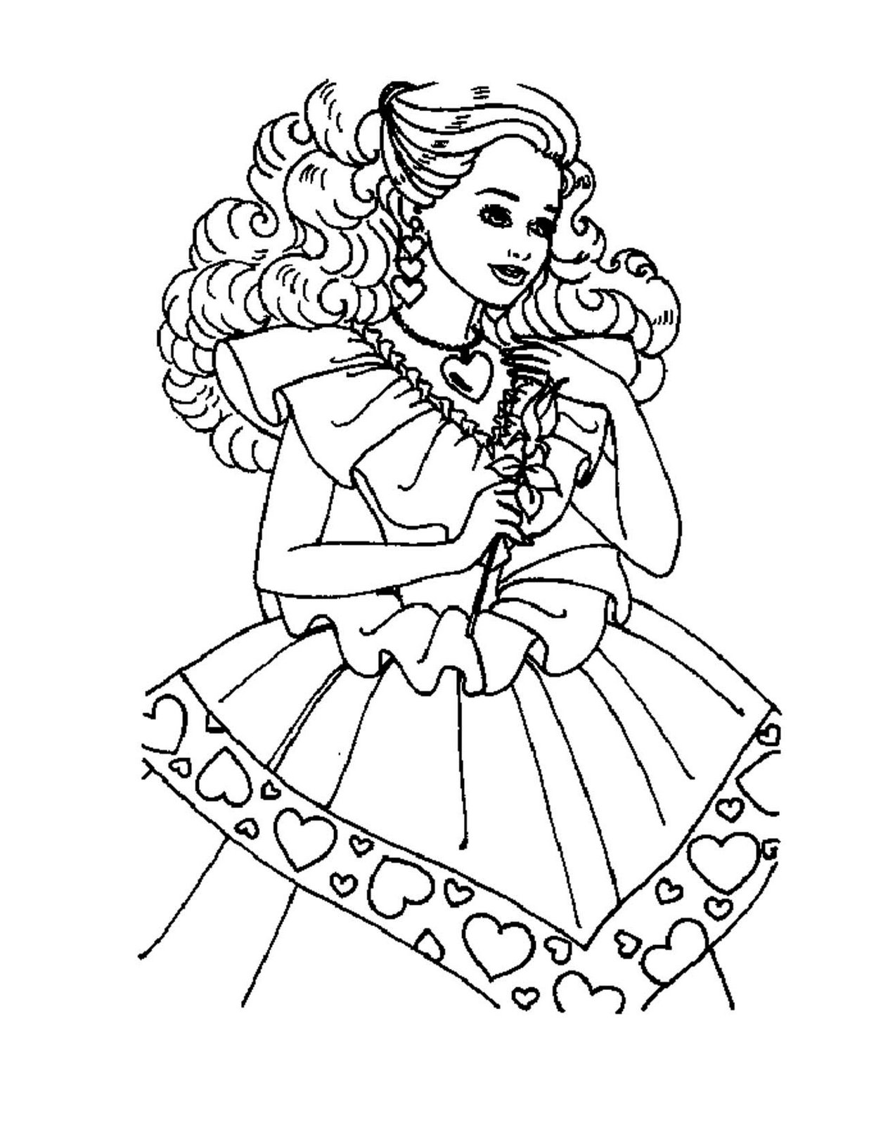 PRINCESS COLORING PAGES: BARBIE PRINCESS TO COLOR IN