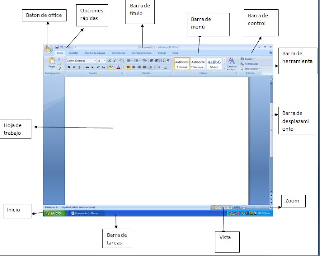 Banco de preguntas bloque 1: Principales elementos de la ventana de word