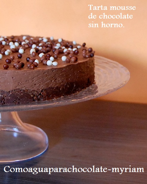 Tarta Mousse De Chocolate Sin Horno.
