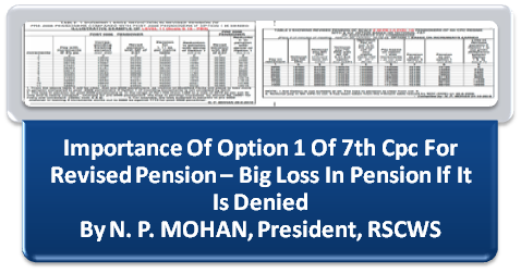 Importance of Option 1 of 7th CPC For Revised Pension – Big loss in Pension if it is denied