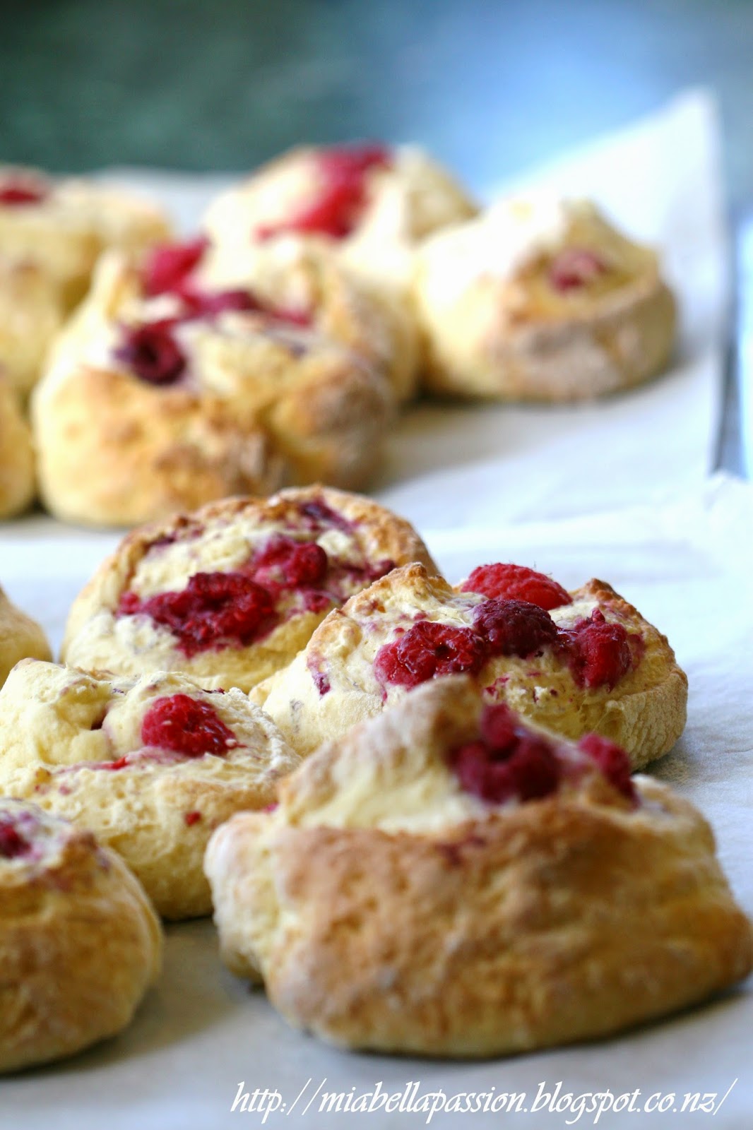 Mia Bella Passions Raspberry White Choc Drizzle Scones...